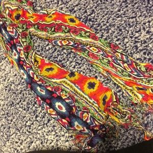 trippy patterned scarf